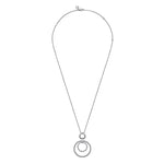 925 Sterling Silver Bujukan White Sapphire Pendant Drop Necklace - NK7685-24SVJWS-Gabriel & Co.-Renee Taylor Gallery