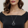 925 Sterling Silver Bujukan White Sapphire Pendant Drop Necklace - NK7685-24SVJWS-Gabriel & Co.-Renee Taylor Gallery