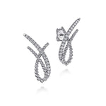 925 Sterling Silver Bujukan White Sapphire Stud Earrings - EG15107SVJWS-Gabriel & Co.-Renee Taylor Gallery