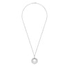925 Sterling Silver Bujukan White Sapphire Triple Row Circle Pendant Necklace - NK6896-24SVJWS-Gabriel & Co.-Renee Taylor Gallery