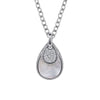 925 Sterling Silver Bujukan and White Sapphire Teardrop Pendant Necklace - NK7719-20SVJWS-Gabriel & Co.-Renee Taylor Gallery