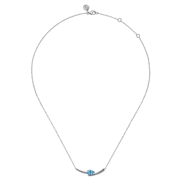 925 Sterling Silver Bujukan and Blue Topaz Bypass Bar Necklace - NK7930SVJBT-Gabriel & Co.-Renee Taylor Gallery