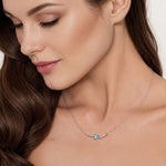 925 Sterling Silver Bujukan and Blue Topaz Bypass Bar Necklace - NK7930SVJBT-Gabriel & Co.-Renee Taylor Gallery