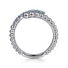 925 Sterling Silver Bujukan and Blue Topaz Bypass Ring - LR52856SVJBT-Gabriel & Co.-Renee Taylor Gallery
