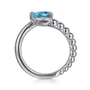 925 Sterling Silver Bujukan and Blue Topaz Bypass Ring - LR52863SVJBT-Gabriel & Co.-Renee Taylor Gallery