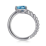 925 Sterling Silver Bujukan and Blue Topaz Bypass Ring - LR52863SVJBT-Gabriel & Co.-Renee Taylor Gallery