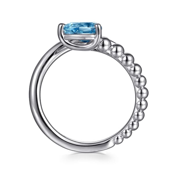 925 Sterling Silver Bujukan and Blue Topaz Bypass Ring - LR52863SVJBT-Gabriel & Co.-Renee Taylor Gallery