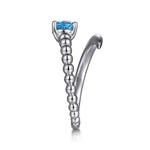 925 Sterling Silver Bujukan and Blue Topaz Bypass Ring - LR52863SVJBT-Gabriel & Co.-Renee Taylor Gallery