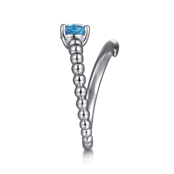 925 Sterling Silver Bujukan and Blue Topaz Bypass Ring - LR52863SVJBT-Gabriel & Co.-Renee Taylor Gallery