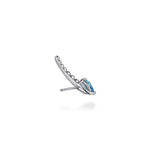 925 Sterling Silver Bujukan and Blue Topaz Ear Climber Earrings - EG15438SVJBT-Gabriel & Co.-Renee Taylor Gallery
