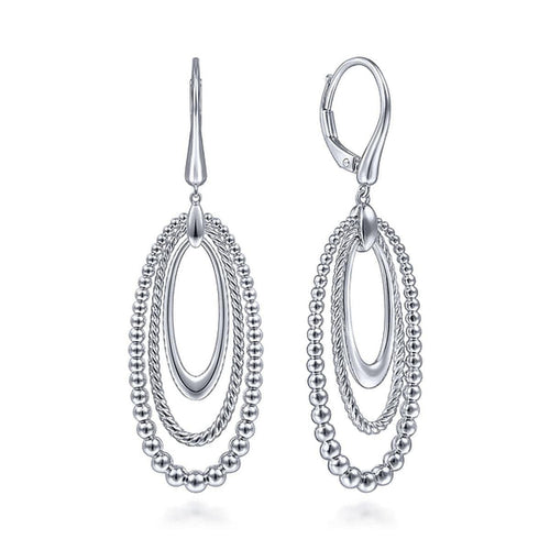 925 Sterling Silver Bujukan and Rope Drop Earrings - EG14171SVJJJ-Gabriel & Co.-Renee Taylor Gallery