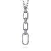 925 Sterling Silver Bujukan and White Sapphire Link Pendant Drop Necklace - NK7718-20SVJWS-Gabriel & Co.-Renee Taylor Gallery