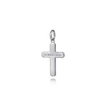 925 Sterling Silver Cross Pendant with Vertical Brush - PCM20040SVJJJ-Gabriel & Co.-Renee Taylor Gallery