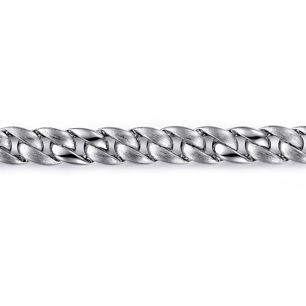 925 Sterling Silver Cuban Link Chain Bracelet - TBM4518SVJJJ-Gabriel & Co.-Renee Taylor Gallery