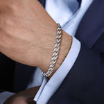 925 Sterling Silver Cuban Link Chain Bracelet - TBM4518SVJJJ-Gabriel & Co.-Renee Taylor Gallery