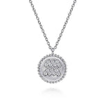 925 Sterling Silver Diamond Bujukan Aquarius Zodiac Pendant Necklace - NK7924AQ-SV5JJ-Gabriel & Co.-Renee Taylor Gallery