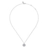 925 Sterling Silver Diamond Bujukan Aquarius Zodiac Pendant Necklace - NK7924AQ-SV5JJ-Gabriel & Co.-Renee Taylor Gallery