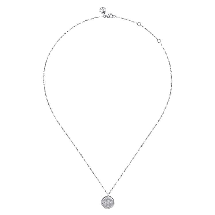 925 Sterling Silver Diamond Bujukan Aries Zodiac Pendant Necklace - NK7924AR-SV5JJ-Gabriel & Co.-Renee Taylor Gallery
