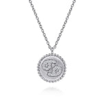 925 Sterling Silver Diamond Bujukan Cancer Zodiac Pendant Necklace - NK7924CA-SV5JJ-Gabriel & Co.-Renee Taylor Gallery