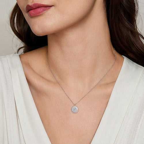 925 Sterling Silver Diamond Bujukan Cancer Zodiac Pendant Necklace - NK7924CA-SV5JJ-Gabriel & Co.-Renee Taylor Gallery