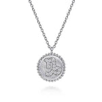 925 Sterling Silver Diamond Bujukan Capricorn Zodiac Pendant Necklace - NK7924CP-SV5JJ-Gabriel & Co.-Renee Taylor Gallery