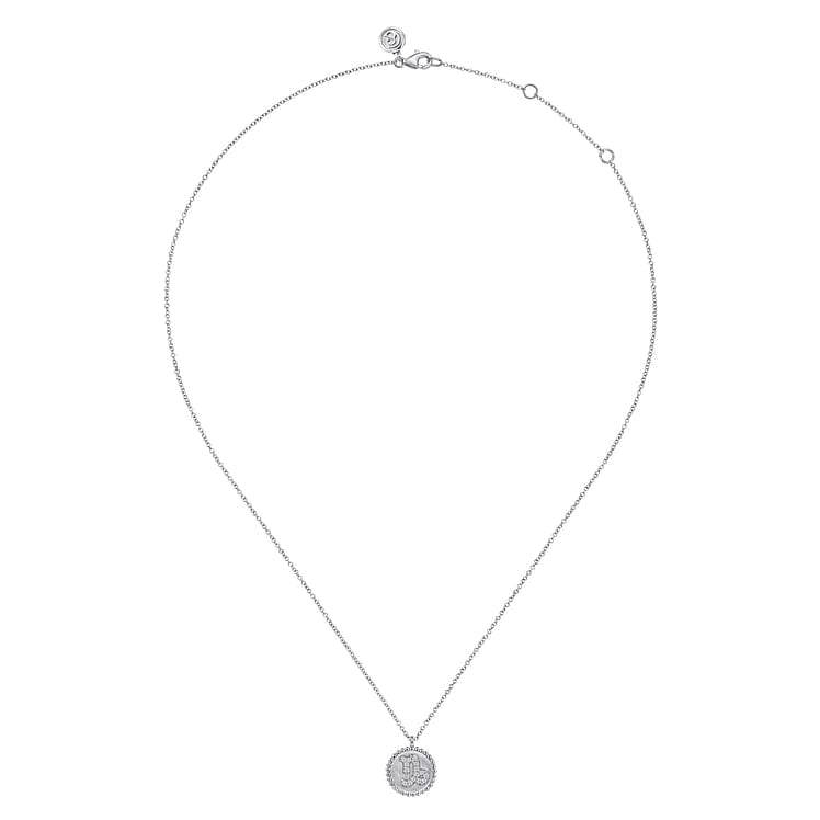 925 Sterling Silver Diamond Bujukan Capricorn Zodiac Pendant Necklace - NK7924CP-SV5JJ-Gabriel & Co.-Renee Taylor Gallery