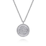 925 Sterling Silver Diamond Bujukan Libra Zodiac Pendant Necklace - NK7924LI-SV5JJ-Gabriel & Co.-Renee Taylor Gallery