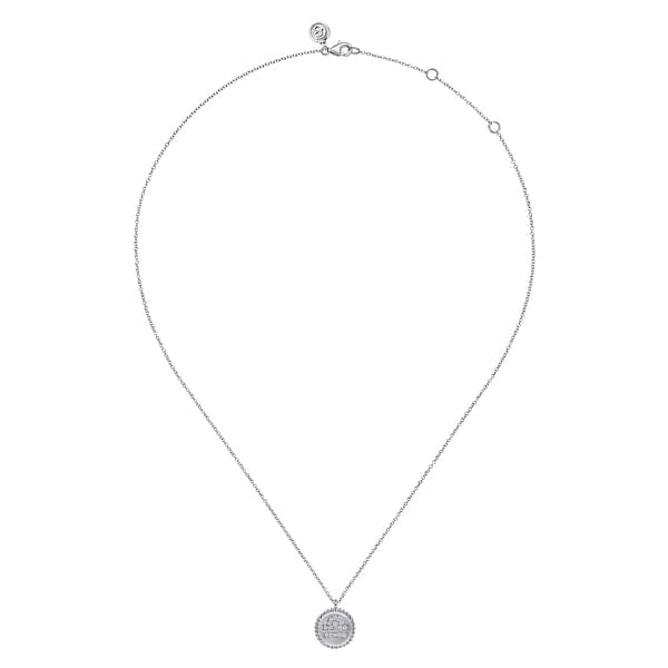 925 Sterling Silver Diamond Bujukan Libra Zodiac Pendant Necklace - NK7924LI-SV5JJ-Gabriel & Co.-Renee Taylor Gallery