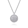 925 Sterling Silver Diamond Bujukan Starburst Medallion Pendant Necklace - NK7907SV5JJ-Gabriel & Co.-Renee Taylor Gallery