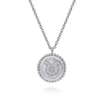 925 Sterling Silver Diamond Bujukan Taurus Zodiac Pendant Necklace - NK7924TA-SV5JJ-Gabriel & Co.-Renee Taylor Gallery