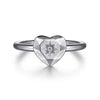 925 Sterling Silver Diamond Cut Heart Ladies Ring - LR52868SV5JJ-Gabriel & Co.-Renee Taylor Gallery
