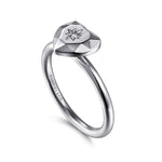 925 Sterling Silver Diamond Cut Heart Ladies Ring - LR52868SV5JJ-Gabriel & Co.-Renee Taylor Gallery