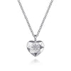 925 Sterling Silver Diamond Cut Heart Pendant Necklace - NK7922SV5JJ-Gabriel & Co.-Renee Taylor Gallery