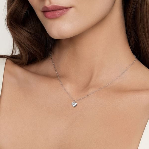 925 Sterling Silver Diamond Cut Heart Pendant Necklace - NK7922SV5JJ-Gabriel & Co.-Renee Taylor Gallery