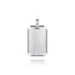 925 Sterling Silver Engravable Dog Tag Pendant Necklace - PTM6530SVJJJ-Gabriel & Co.-Renee Taylor Gallery