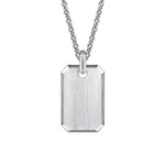 925 Sterling Silver Engravable Dog Tag Pendant Necklace - PTM6530SVJJJ-Gabriel & Co.-Renee Taylor Gallery