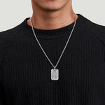 925 Sterling Silver Engravable Dog Tag Pendant Necklace - PTM6530SVJJJ-Gabriel & Co.-Renee Taylor Gallery