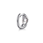 925 Sterling Silver Garnet Bujukan Link Huggie Earrings - EG15425SVJGN-Gabriel & Co.-Renee Taylor Gallery