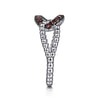 925 Sterling Silver Garnet Bujukan Link Ladies Ring - LR52854SVJGN-Gabriel & Co.-Renee Taylor Gallery