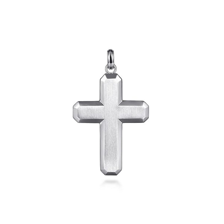 925 Sterling Silver Geometric Cross Pendant - PCM6578SVJJJ-Gabriel & Co.-Renee Taylor Gallery