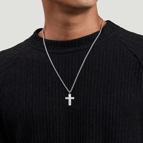 925 Sterling Silver Geometric Cross Pendant - PCM6578SVJJJ-Gabriel & Co.-Renee Taylor Gallery