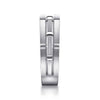 925 Sterling Silver Geometric Men's Ring in Satin Finish - MR52067SVJJJ-Gabriel & Co.-Renee Taylor Gallery