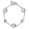 925 Sterling Silver Green Amethyst Station Bracelet - TB5063SVJGA-Gabriel & Co.-Renee Taylor Gallery