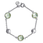925 Sterling Silver Green Amethyst Station Bracelet - TB5063SVJGA-Gabriel & Co.-Renee Taylor Gallery