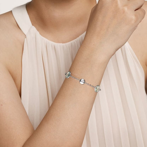 925 Sterling Silver Green Amethyst Station Bracelet - TB5063SVJGA-Gabriel & Co.-Renee Taylor Gallery