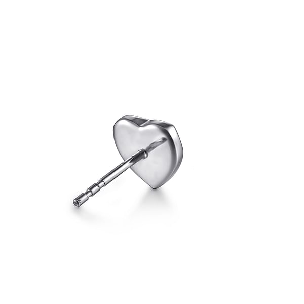 925 Sterling Silver Heart Diamond Cut Stud Earrings - EG15434SV5JJ-Gabriel & Co.-Renee Taylor Gallery