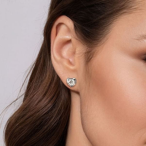 925 Sterling Silver Heart Diamond Cut Stud Earrings - EG15434SV5JJ-Gabriel & Co.-Renee Taylor Gallery