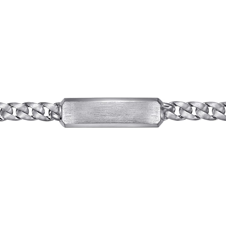 925 Sterling Silver ID Cuban Link Chain Men's Bracelet - TBM2126SVJJJ-Gabriel & Co.-Renee Taylor Gallery