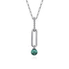 925 Sterling Silver Malachite Bujukan Drop Necklace - NK7477SVJMA-Gabriel & Co.-Renee Taylor Gallery