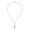 925 Sterling Silver Malachite Bujukan Drop Necklace - NK7477SVJMA-Gabriel & Co.-Renee Taylor Gallery